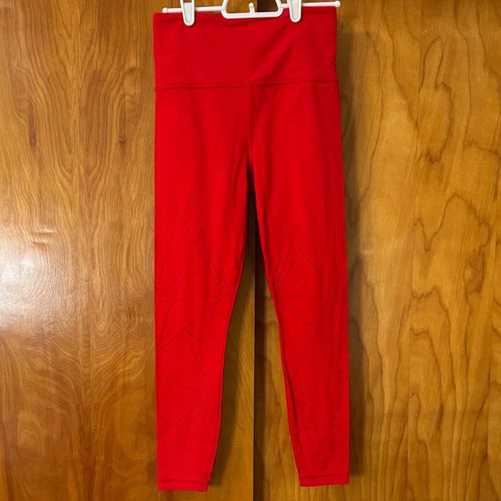 Athleta Elation Lasercut 7/8 Tight – Red – Size XS